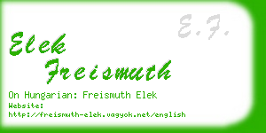 elek freismuth business card